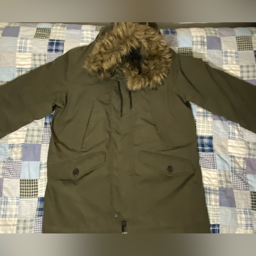 Gap Men’s Olive Green Winter Coat Parka - M